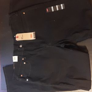 Black Levi's 550 Relaxed Jeans Size 36x34
